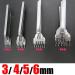 4mm White Steel Prong Leather Hole Punch Set for Leather Working - 1246 Stamping Board Diamond Lacing Stitching Chisel Set - Buy Online on GoSupps.com