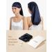 Lilysilk 100% Mulberry Silk Sleeping Hood for Curly Hair | 19 Momme Long Silk Cap - Dark Blue Night Hat for Women - Buy Online on GoSupps.com