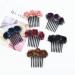 6 Pack Artificial Rose Flower Hair Combs for Women - Floral Bun Holders and Barrettes for Thick Hair - French Twist Chignon Updo Accessories - Buy Online on GoSupps.com