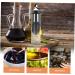 Zerodeko Olive Oil Bottle Dispenser Glass Oil Bottle 4pcs Condiment Bottles Glass Seal Vinegar Condiment Dispenser Oil Dispenser Bottle 27.5X7CMx4pcs Silverx4pcs - Buy Online on GoSupps.com