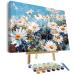 VIGEIYA 16x20in Oil Paint by Numbers for Adults Beginners Include Framed Canvas and Wooden Easel with Brushes and Acrylic Pigment (Daisy Flower)