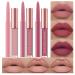 BestLand 6Pcs Matte Liquid Lipstick and Lip Liner Set  Non-Stick Cup Not Fade Waterproof Nude lipstick Makeup Kits Velvety Nude Lipliner Lip Gloss Make Up Gift Set (Set A)