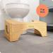 Squatty Potty Bamboo Flip Toilet Stool - Original Design, 7 & 9 Inch Height, Brown - Buy Online on GoSupps.com
