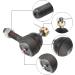 Club Car DS Golf Cart Ball Joint Kit Set of 3 Tie Rod Ends (1976-2008) | Includes Grease Fittings - Buy Online on GoSupps.com