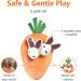 Amazon Basics Hide and Seek Squeaky Dog Plush Toy Rabbit and Carrot Orange and White 5 Count - Buy Online on GoSupps.com