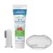 Dr. Brown's Finger Toothbrush and Baby Toothpaste, Strawberry Flavor Toddlers and Kids Love, Fluoride Free, Made in The USA, 0-3 Years, 1.4oz