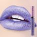 Halloween Matte Lipstick Lipstick Halloween lip gloss metallic Light lipgloss shimmer Non-Stick Cup Not Fade Long-Lasting Waterproof Glitter Liquid Lipstick 1PC (#05)