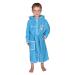 Wolimbo children's and baby bathrobe with name and motif for boys and girls 86/92 (12 - 24 months) dog turquoise