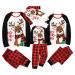 PATPAT Family Matching Christmas Pajamas Tree Snowflake and Letters Print Sleepwear Long-sleeve Pajamas Sets Family Xmas Outfits Kids 2-3 Years Redblack