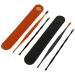 2sets Remover Spiral Storage Massage Cleaner Cleansing Home Picks Practical for Portable Assorted Wax Tweezer Adults Tool Double Digger Pickers Cleaners Curette and Washable Assorted Color 14.3X0.7X0.7CM