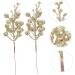 TOPPERFUN 10pcs Christmas Imitation Berries Fake Winter Berry Christmas Berries Picks Christmas Tree Beads Stick Berry Picks Floral Craft Berry Stems Cone Plant Fake Decoration Pumpkin Foam Golden 19X5X5CM - Buy Online on GoSupps.com