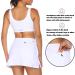 ADOME Women's Athletic Skort Tennis Skirt with Pockets - White Small | Active Golf Running Workout Sports - Buy Online on GoSupps.com