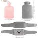 MOKANI Wearable Hot Water Bottle Belt with Flannel Cover - Natural Rubber Hot Water Bag for Women - Portable and Reusable for Pain Relief - Grey - Buy Online on GoSupps.com