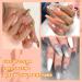 Poly Nail Gel Kit with 10 Colors + UV Lamp | Beginner Nail Extension Set for French Manicure - White, Grey, Silver Glitter - Buy Online on GoSupps.com