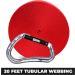 Rock-N-Rescue 20-Foot Heavy-Duty Tubular Nylon Webbing and Carabiner Combo - Made in USA for Rock Climbing, Firefighter, and Rescue Gear - Red - Buy Online on GoSupps.com