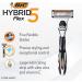 BIC Hybrid 5 Flex Men's Razor with 5 Blades Aloe Vera & Vitamin E - Includes 4 Refills & Precision Trimmer - Buy Online on GoSupps.com