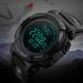 Mens Military Digital Sports Watch with Survival Compass | 50M Waterproof, 3 Alarm, Stopwatch | Black - Buy Online on GoSupps.com
