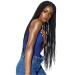 Braided wig long pony 24 inch long hair braided wig headgear (black) natural hair for everyday use suitable for costume party/role play
