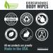 DRMTLGY Body and Face Shower Wipes - 45 XTRA Large Biodegradable Cleansing Wipes for Camping, Sports, Traveling - Buy Online on GoSupps.com