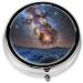 Buy Universe Galaxy Space Printed Mini Round Pill Box - 3 Compartment Travel Organizer for Home & Office - Buy Online on GoSupps.com