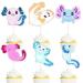 Kids' Kawaii Cartoon Axolotl Cupcake Toppers Set of 18 Pieces - This is a cute item to use as reptile-themed party baby shower party and newt-themed birthday party decorations for boys and girls