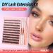 Lash Extension Kit 40D Wispy - 200pcs 9-16MM Fluffy Individual Lashes Bond & Seal Tweezers | Kmilro DIY Home Eyelash Extensions - Buy Online on GoSupps.com