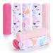 MomcoZy baby washcloths 8 pieces of baby towels set soft baby facial towels spitting towels baby cotton mull towels baby baby bathing towel for babies girls boys 25 x 25 cm pink pink
