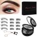 Magnetic Eyelashes False Eyelashes Kit No Glue 3D Magnetic Eyelashes with Applicator Natural Looking Fake Lashes Reusable & Quick & Easy - Black 2 Types Black(Magnetic Eyelashes)