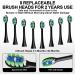 M6 Electric Toothbrush - 8 Brush Heads 9 Modes 2 Min Smart Timer 60 Days Battery - Rechargeable Sonic Whitening Toothbrush for Adults & Kids - White - Buy Online on GoSupps.com
