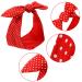 Retro 1940s Head Scarf Set - Red Black Boho Bow Headbands for Women - Vintage Rabbit Ear Hairband - Lovely Dot Design - Buy Online on GoSupps.com