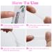 120 Pcs Transparent Acrylic Nail Tips - C Curve Builder Gel with Nail File | Ideal for Extensions & Practice - Buy Online on GoSupps.com