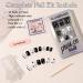 GLAMERMAID Black White Stars Press On Nails - 24 Pcs Short Round Fake Nails | Squoval UV Acrylic False Nail Kit for Women | Reusable Full Cover Static Nails - Buy Online on GoSupps.com