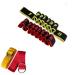 Xumier 4pcs Yoga Stretching Strap for stretching the legs with 8 loops fitness set fitness physiotherapy stretch belt yoga band leg extensor gymnastics band strain band (yellow + red)