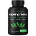 Organic Super Greens Capsules - Daily Fruits and Veggies Supplement - 150 Green & Reds Superfood Pills - 40+ Natural Whole Food Fruit & Vegetables, Prebiotic Fiber & Probiotics & Digestive Enzymes