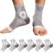 3Pairs Neuropathy Socks - Soothe Relief Compression Socks 20-30 mmHg - Comprex Ankle Sleeves for Arch Support Achilles Tendonitis and Foot Pain Relief (Gray Large) Large Gray