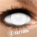 Buy Colored Contact Lenses - Blind White | Strong Visual Restriction Includes Container - Top Quality 1 Pair - Buy Online on GoSupps.com