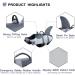 CIT TOILE Dog Life Jacket Floatation Pet Safety Vest | Shark Costume XS-XXL | for Swimming Pool, Beach, Boating | Medium Grey - Buy Online on GoSupps.com