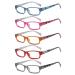 Eyekepper 5-Packs Metalless Design Reading Glasses for Women Screwless Spring Hinges Ladies Readers +2.75 +2.75 5 Pack Mix Color