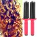 Hair Curler Comb Air Rolling Volume Comb for Fluffy Hair Styler 2Pcs Curly Hair Brush with 17 Comb Teeth Detangling Brush Curling Tool Air Curls Hair Roll Comb Curling Wand - Buy Online on GoSupps.com