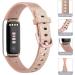 3 Pack Soft Silicone Bands for Fitbit Luxe with Screen Protector Case - Women Small Wine Red, Rose Gold, Shiny Rose Gold - Buy Online on GoSupps.com