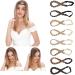 Silk-co women hair band 3 strands blonde art hair braided headband elastic hair band for women and girl wedding vintage with hair tie hair part braids extensions 1.5cm wide 24 1.5cm wide ashblond