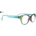 Versailles Premium Reading Glasses - Stylish Round Optical Frames Light Blue Floral | High-End Readers +1.25 to +3.50 | International Shipping Available - Buy Online on GoSupps.com