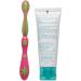 Nuby Citroganix Toddler Toothpaste with Toothbrush - Pink/Green - Buy Online on GoSupps.com