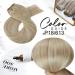 Moresoo Human Hair Weft Blonde Double Weft Hair Extensions - Ash Blonde with Platinum Blonde Sew in Hair Extensions 18 Inch 100g/Pack #P18/613 - Buy Online on GoSupps.com