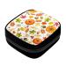 GIAPB Period Bag Sanitary Napkin Storage Bag Pad Holder for Period Makeup Pouch Autumn Pumpkin Mushroom Leaves Color1276