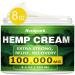 Natural Hemp Cream for Muscles, Joints, Lower Back, Back, Knees, Neck, Fingers, Elbows- 8 fl oz - Arnica,MSM, Turmeric, Emu Oil, Menthol, Aloe