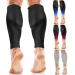 aZengear Calf Support Compression Sleeves (Pair) for Women Men Running | 20-30mmHg Class 2 Shin Splints Brace Footless Leg Socks for Torn Muscle Pain Relief Cramps (L-XL Black) L-XL Black (No Logo)