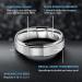 JEROOT Titanium Magnetic Rings for Men Women - Sleek Step Edge Design - Strong Magnets - Silver 5mm R 1/2 - 3500 Gauss - Jewelry Gift Box - Buy Online on GoSupps.com