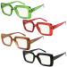Eyekeper 4 Pack Progressive Multifocus Reading Class Blow Light Blocking for women No Line Multifocus glasses 4-pack mixed color 2.0 x