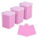 Glue Wipes 600PCS Lint Free Nail Wipes Eyelash Glue Wipes for Cleaning Tweezers and Glue Bottle Mouth (Pink)